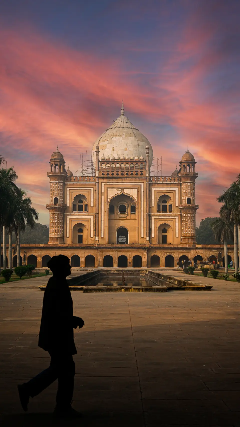 Delhi at sunset. Someone walked into the frame and became the story.