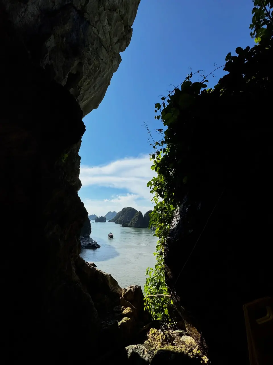 Looking out from inside the rock. Sometimes the frame is already there.